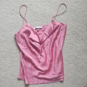 Zara Pink Satin Camisole